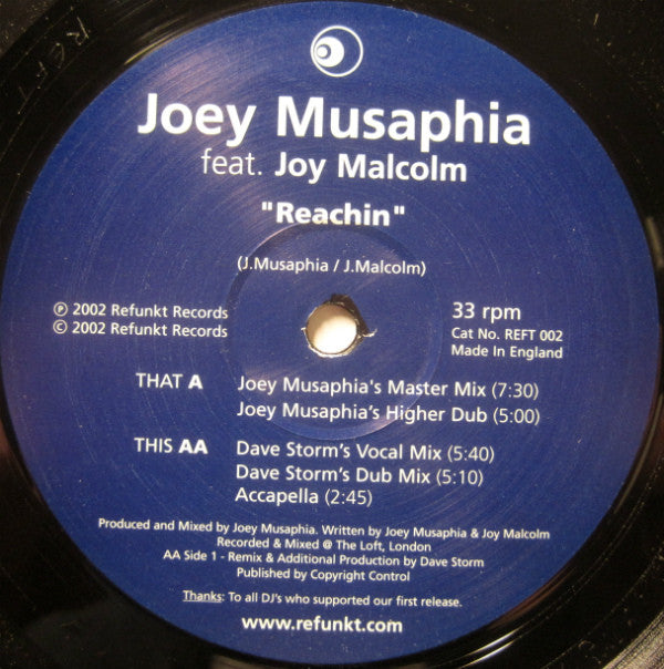 Joey Musaphia : Reachin (12")