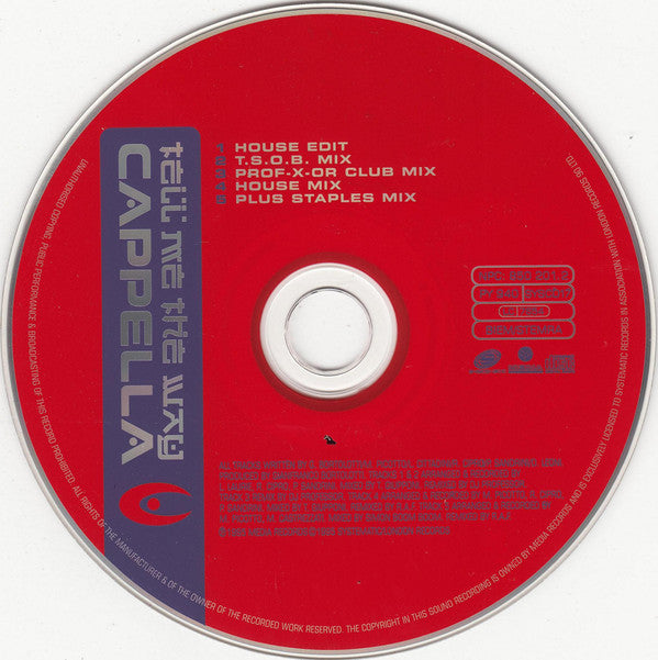Cappella : Tell Me The Way (CD, Single)