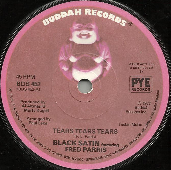 Black Satin Featuring Fred Parris : Tears Tears Tears (7", Sol)