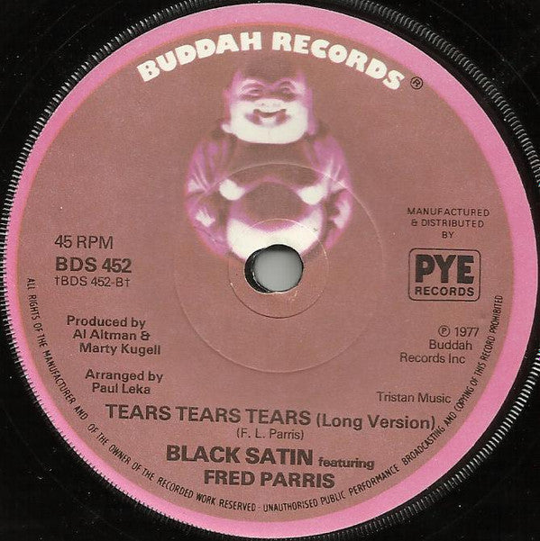 Black Satin Featuring Fred Parris : Tears Tears Tears (7", Sol)