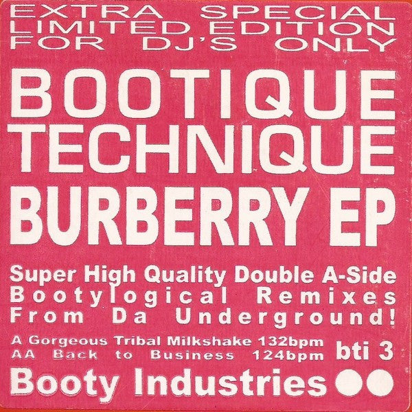 Bootique Technique : Burberry EP (12", EP, Ltd, S/Edition, W/Lbl)