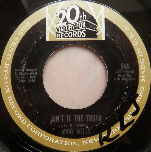 Mary Wells : Ain't It The Truth / Stop Takin' Me For Granted (7", Mono, Styrene)