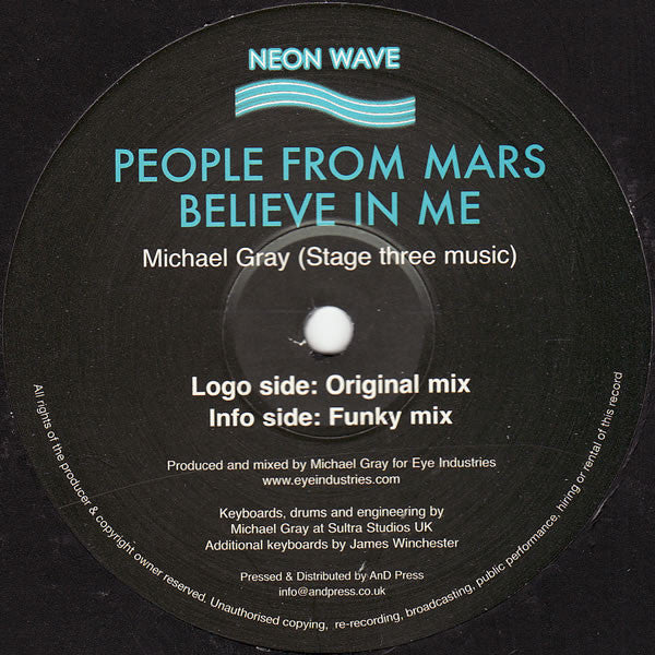 People From Mars (2) : Believe In Me (12")