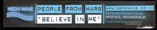 People From Mars (2) : Believe In Me (12")