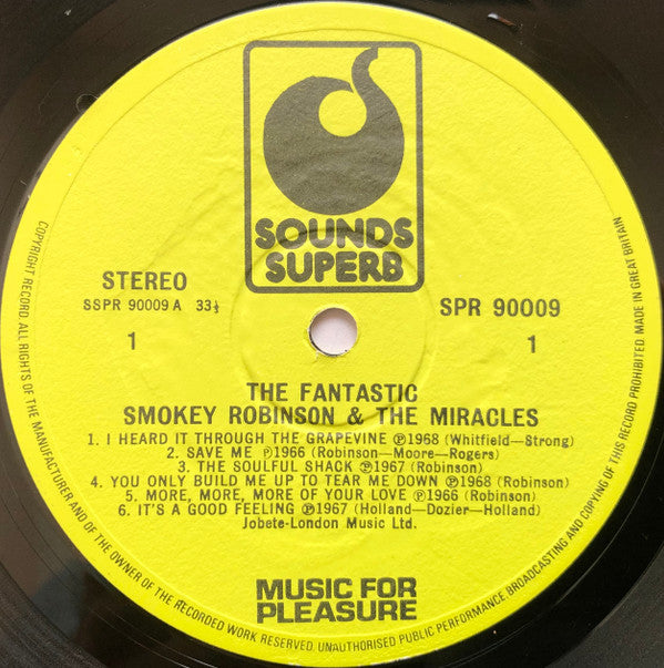 The Miracles : The Fantastic Smokey Robinson & The Miracles (LP, Comp, RE)