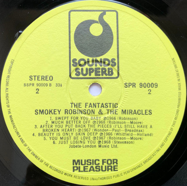 The Miracles : The Fantastic Smokey Robinson & The Miracles (LP, Comp, RE)