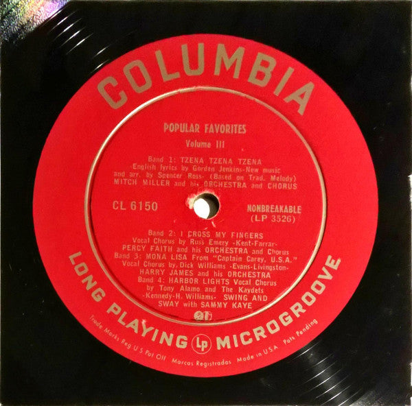 Various : Popular Favorites Volume III (10", Comp)