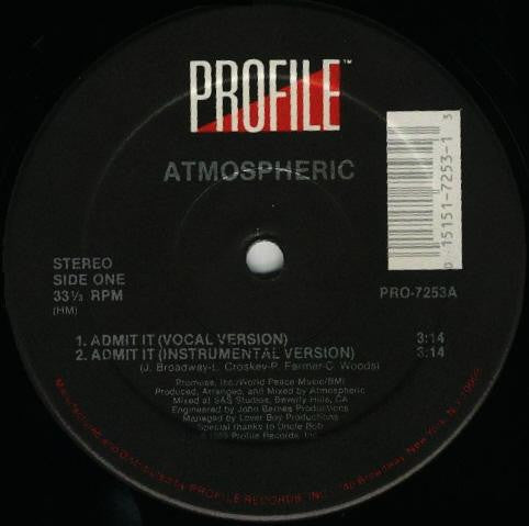 Atmospheric (3) : Admit It (12")