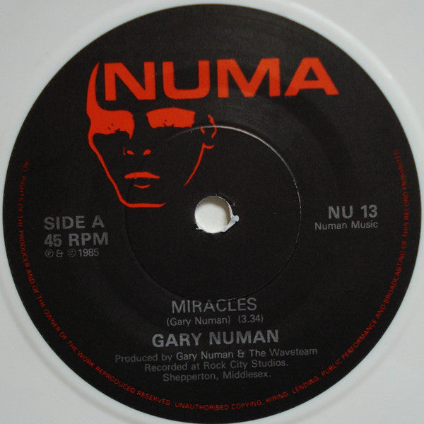Gary Numan : Miracles (7", Single, Whi)