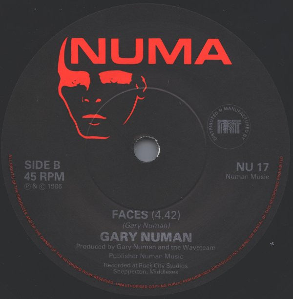 Gary Numan : I Can't Stop (7", Single)
