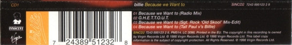Billie Piper : Because We Want To (CD, Single, CD1)