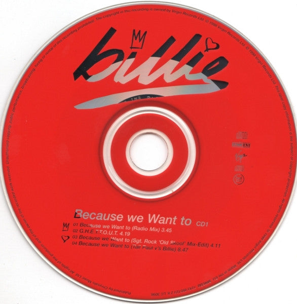 Billie Piper : Because We Want To (CD, Single, CD1)