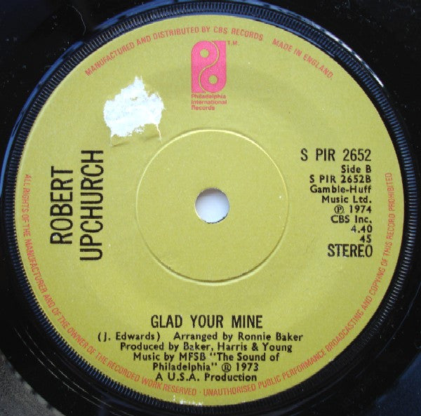 Robert Upchurch : The Devil Made Me Do It (7", Single, Sol)