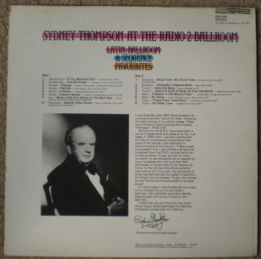 Sydney Thompson And His Orchestra : Sydney Thompson At The Radio 2 Ballroom (LP, Album)