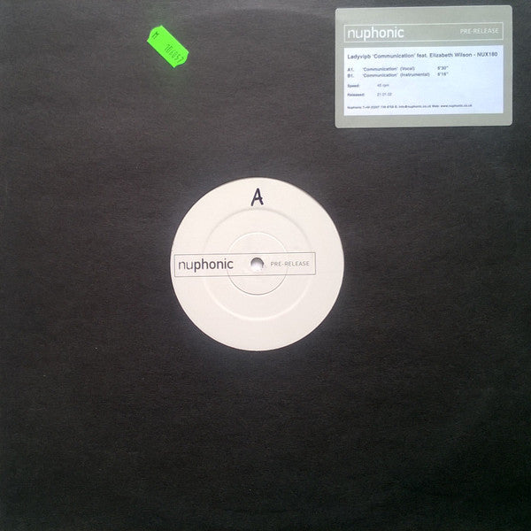 Ladyvipb Feat. Elizabeth Wilson : Communication (12", Promo)