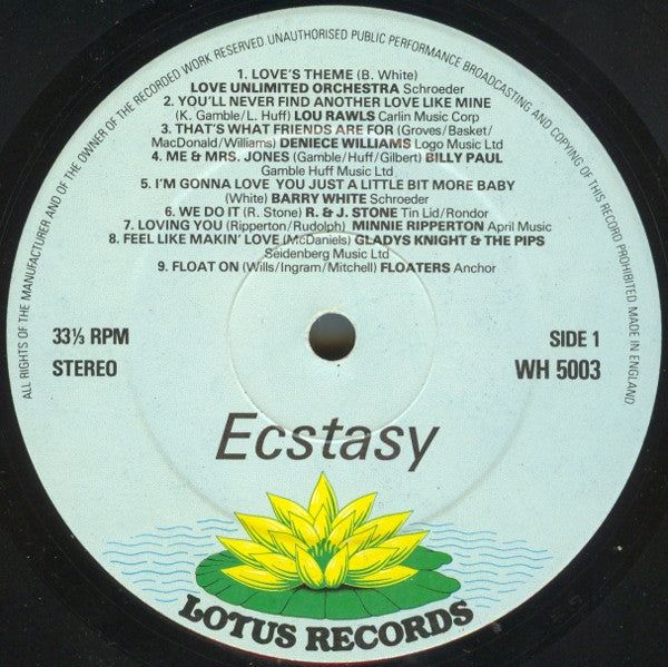 Various : Ecstasy (LP, Comp)