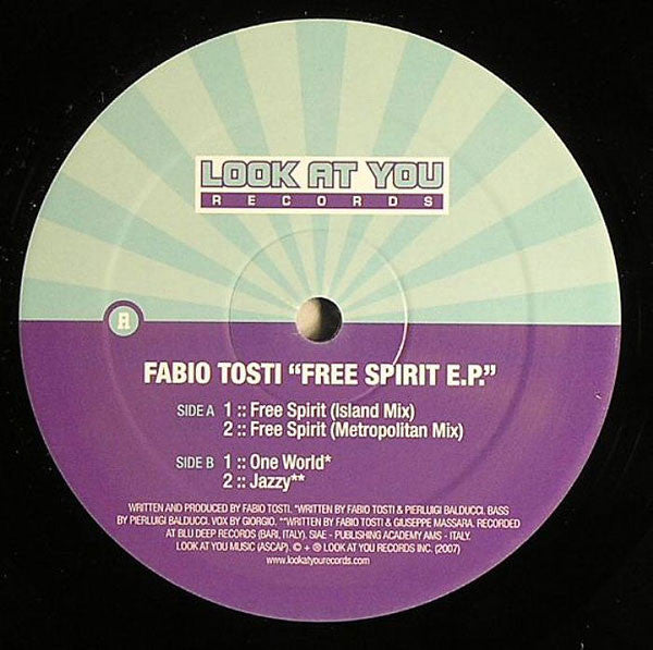 Fabio Tosti : Free Spirit E.P. (12", EP)