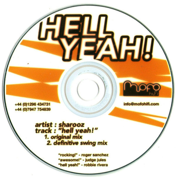 Sharooz : Hell Yeah! (CDr, Promo)