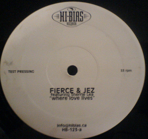 Nick Fierce & Jez : Where Love Lives (12", Single, Promo, TP)