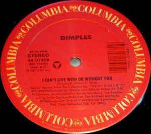 Richard 'Dimples' Fields : I Can't Live With Or Without You (12", Single, Promo)