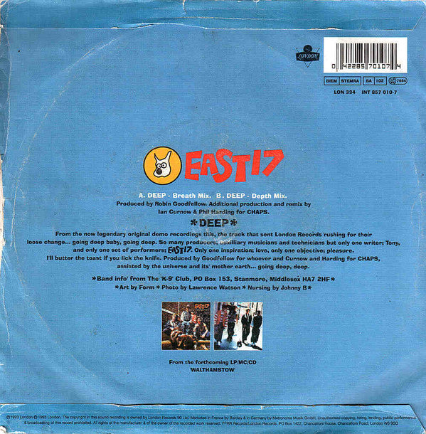 East 17 : Deep (7", Single)