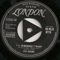 Pat Boone : I'll Remember Tonight (7", Single, Tri)