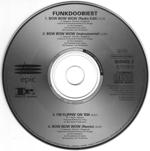 Funkdoobiest : Bow Wow Wow (CD, Maxi)