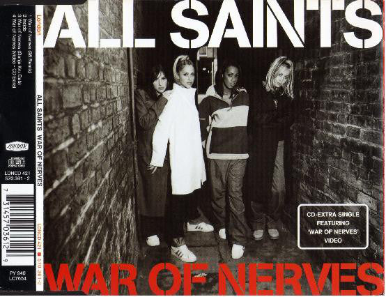 All Saints : War Of Nerves (CD, Single, Enh)