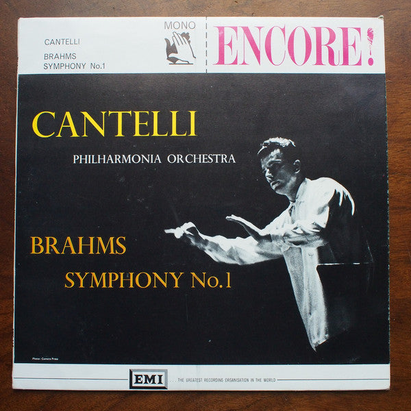 Johannes Brahms - Guido Cantelli Conducting The Philharmonia Orchestra : Symphony No. 1 (LP, Mono)
