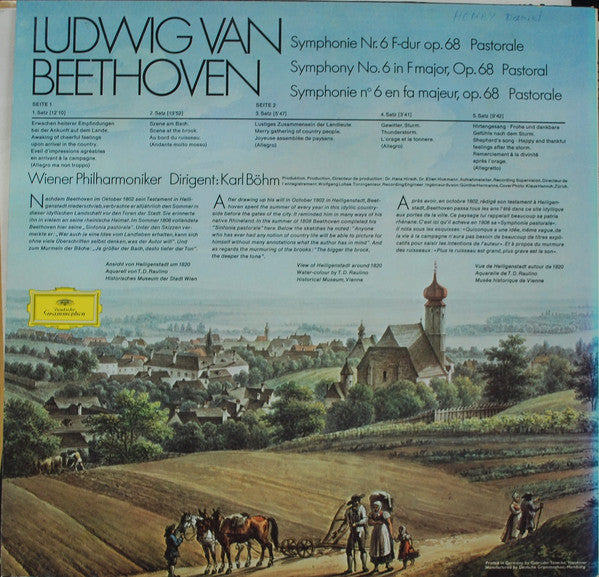 Ludwig Van Beethoven - Wiener Philharmoniker, Karl Böhm : Symphonie Nr. 6 "Pastorale" (LP)