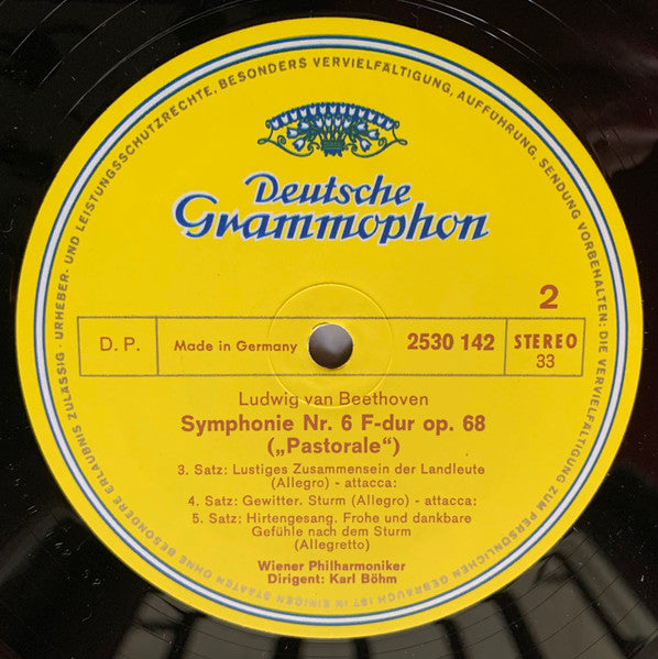 Ludwig Van Beethoven - Wiener Philharmoniker, Karl Böhm : Symphonie Nr. 6 "Pastorale" (LP)