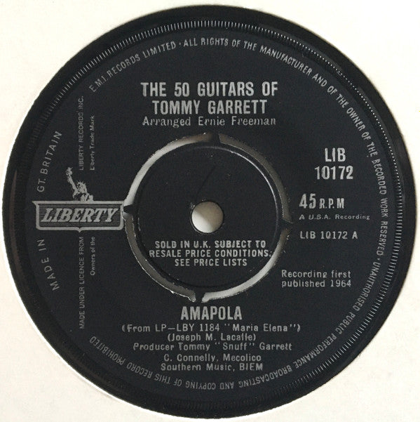The 50 Guitars Of Tommy Garrett : Amapola (7")