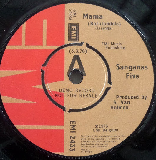 Sangana's Five : Mama (Batutondele) (7", Single, Promo, Pus)