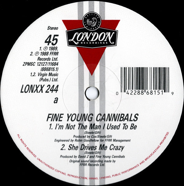 Fine Young Cannibals : I'm Not The Man I Used To Be (12", Single)