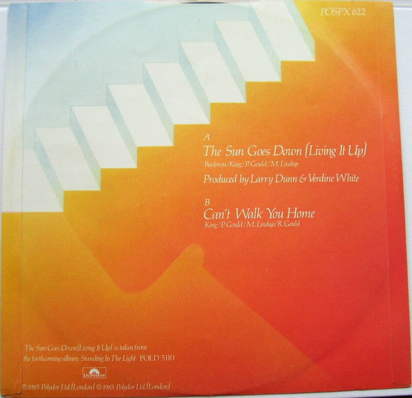 Level 42 : The Sun Goes Down (Living It Up) (12", Single, Whi)