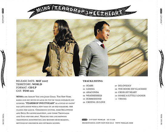Misha : Teardrop Sweetheart (CD, Album, Promo)