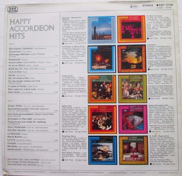 Various : Happy Accordeon Hits (LP, Comp)