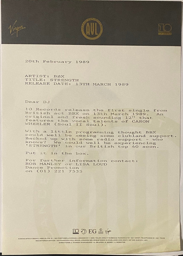 BBX : Strength (12", Promo)