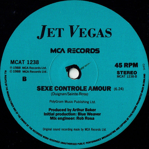Jet Vegas : Sex, Power & Fun (12")