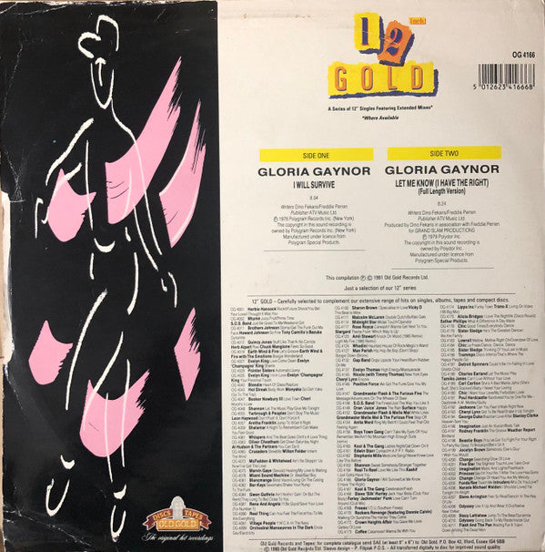 Gloria Gaynor : I Will Survive / Let Me Know (I Have The Right) (12", Maxi, RE)
