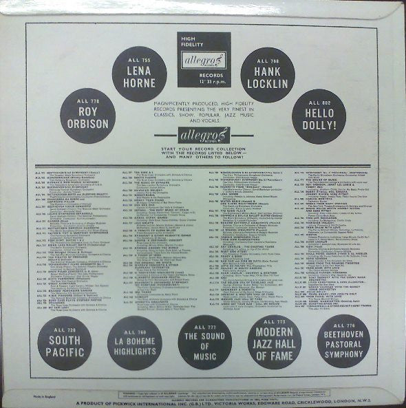 The Parris Mitchell Strings : The Sound Of Music (LP, Blu)