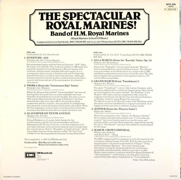 The Band Of H.M. Royal Marines (Royal Marines School Of Music), P.J. Neville, Vivian Dunn : The Spectacular Royal Marines! (LP, Album)