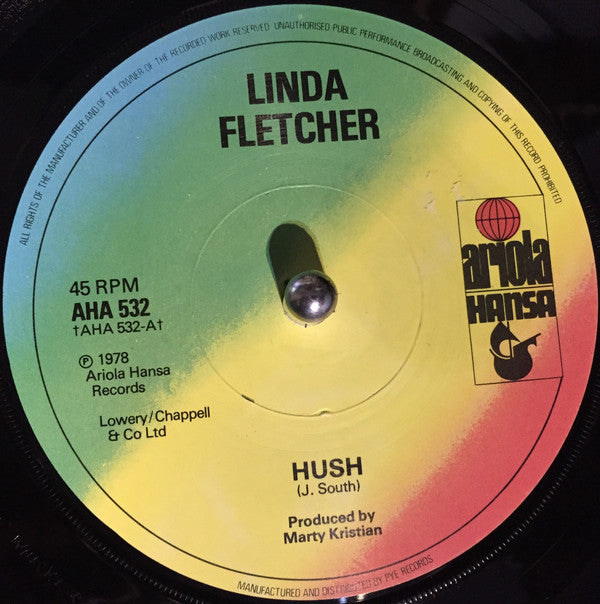 Linda Fletcher : Hush (7", Single)