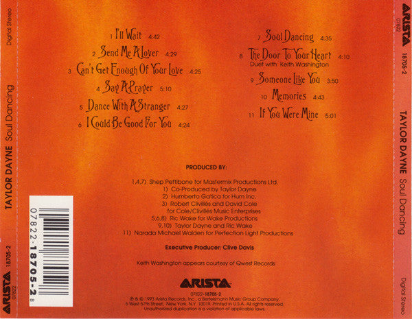 Taylor Dayne : Soul Dancing (CD, Album)