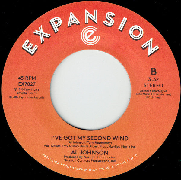 Al Johnson With Jean Carn / Al Johnson : I'm Back For More / I've Got My Second Wind (7")