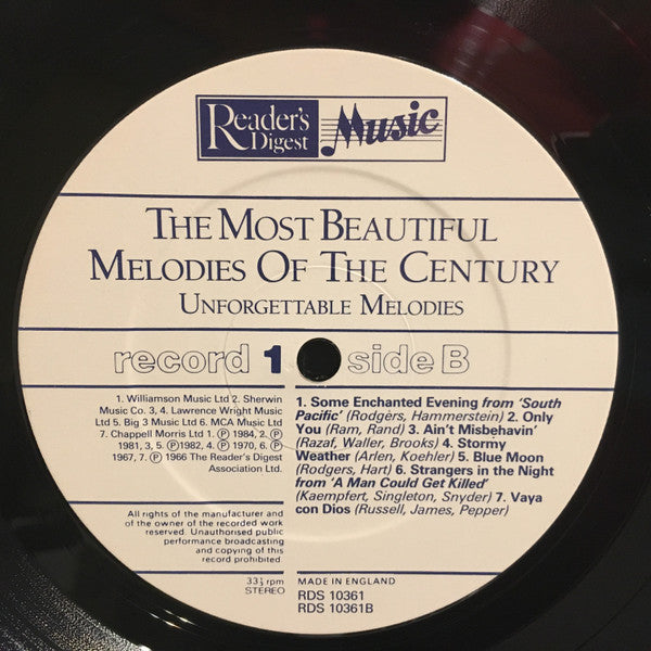 Various : The Most Beautiful Melodies Of The Century (8xLP, Comp + Box)
