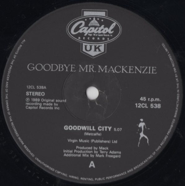 Goodbye Mr. Mackenzie : Goodwill City / I'm Sick Of You (12", Single)