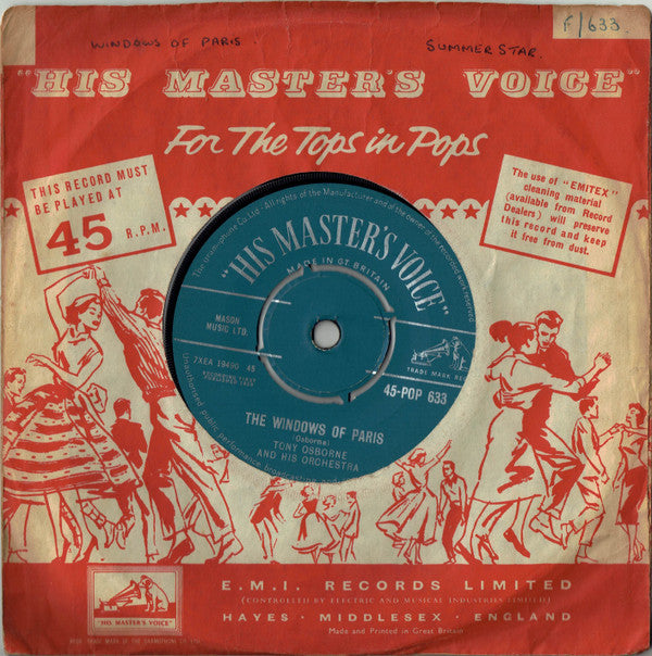 Tony Osborne And His Orchestra : Summer Star  (7")