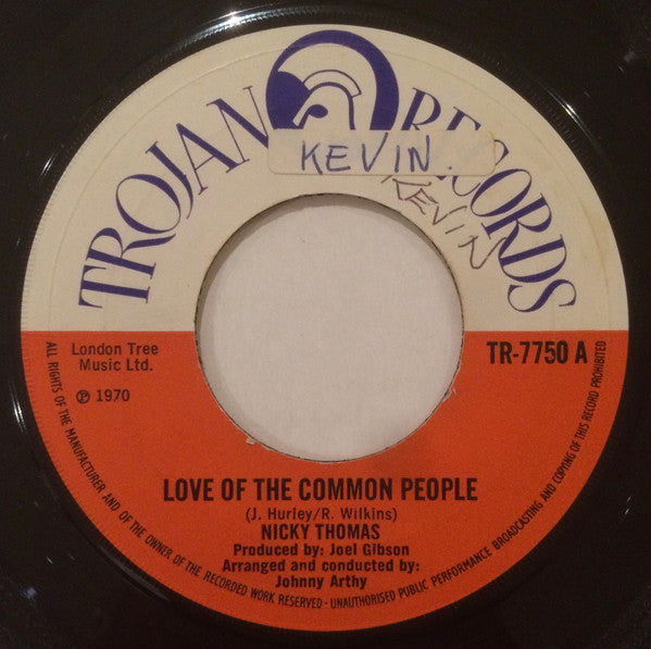 Nicky Thomas / The Destroyers : Love Of The Common People / Compass (7", Single, Lar)