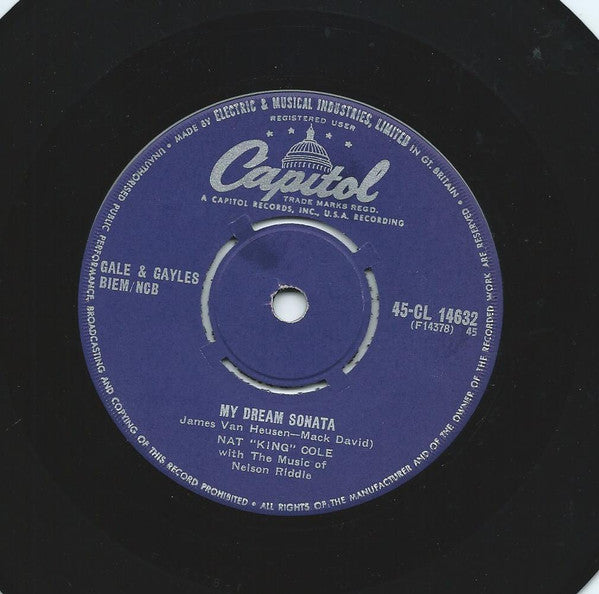 Nat King Cole : I Just Found Out About Love / My Dream Sonata (7", Single)
